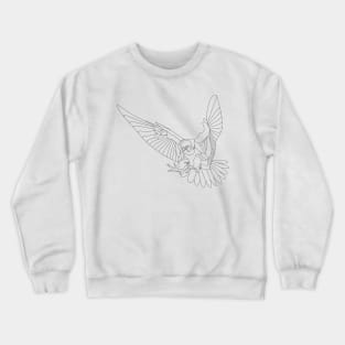 a hawk in ecopop zen art doodle wallpaper Crewneck Sweatshirt